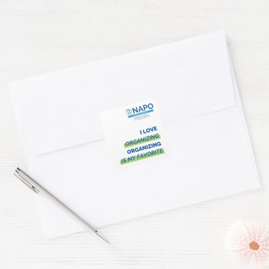 NAPO Austin I Love Organizing sticker スクエアシール (封筒)