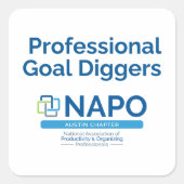 NAPO Austin Professional Goal Diggers sticker スクエアシール (正面)