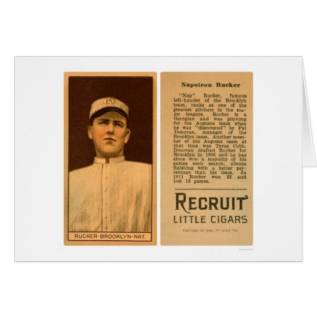 Napolean Ruckerドジャースの野球1912年 (正面横)
