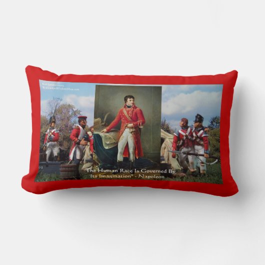 Napoleon "想像力は支配する" 引用スロー枕 by ランバークッション (正面)