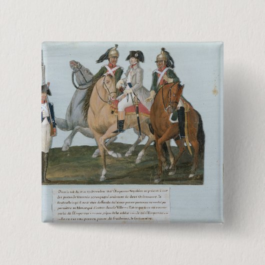 Napoleon BonaparteおよびVarsovianの歩哨 缶バッジ (正面)