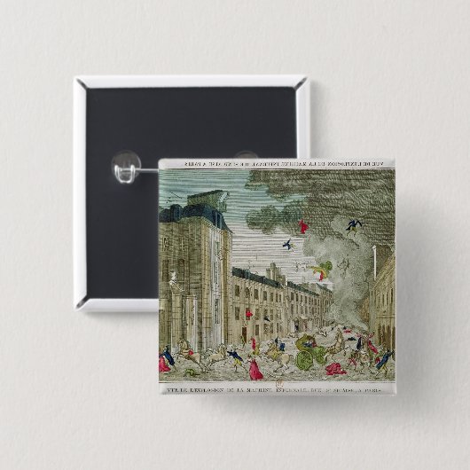 Napoleon Bonaparteの試みられた暗殺 缶バッジ (正面&裏面)