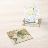 Napoleon Bonaparteの1811年の広告の帝国 スクエアペーパーコースター (インサイチュ)