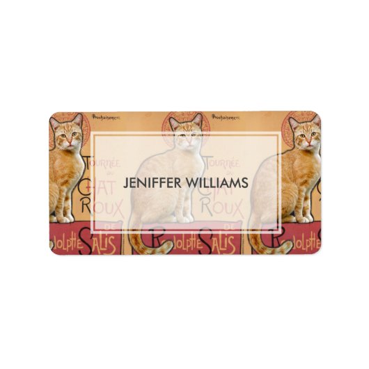 Napoleon Cat Riding Horse Through Galaxy           ラベル (正面)