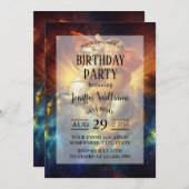 Napoleon Cat Riding Horse Through Galaxy           招待状 (正面/裏面)