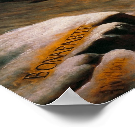 Napoleon Crossing the Alps by Jacques-Louis David ポスター (角)