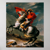 Napoleon Crossing the Alps by Jacques-Louis David ポスター (正面)