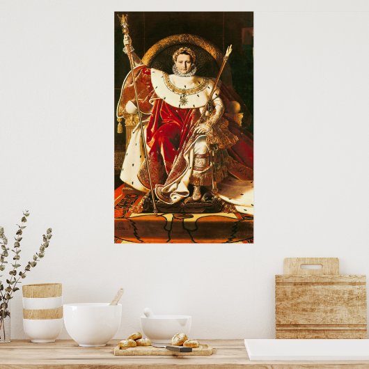 Napoleon I  on the Imperial Throne, 1806 ポスター (キッチン)