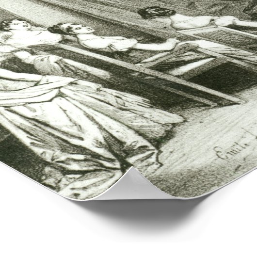 Napoleon I  Visiting the Studio of David ポスター (角)