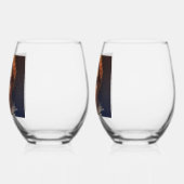 Napoleon Laurel-Wreath Crowned Hero     ステムなしワイングラス (左)