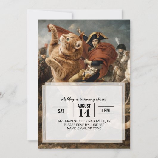 Napoleon Riding Giant Battle Cat                   招待状 (正面)