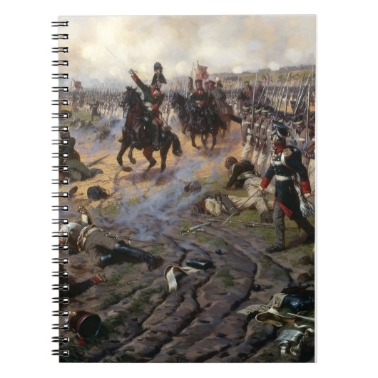 Napoleonic Wars Painting French troops advancing ノートブック (正面)