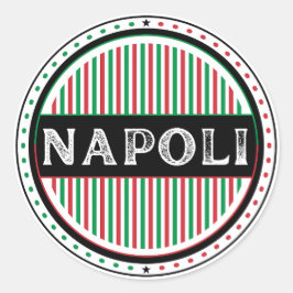 Napoli City Pride Emblem – Italian Identity ラウンドシール