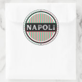 Napoli City Pride Emblem – Italian Identity ラウンドシール (バッグ)