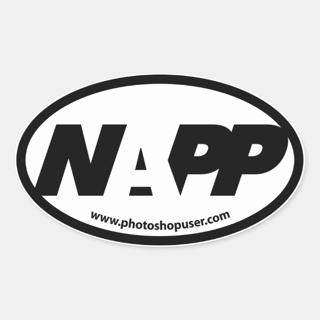 NAPPのユーロのステッカー 楕円形シール (正面)