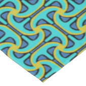 Nappe Jimette Design jaune noir et turquoise テーブルクロス (アングル)