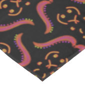 Nappe Jimette Design rose orange noir テーブルクロス (アングル)