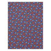 Nappe Jimette Design rouge bleu et noir テーブルクロス (正面)