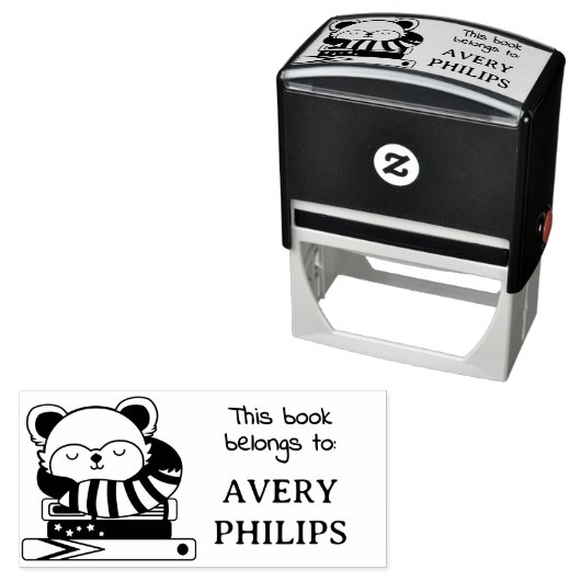 Napping Red Panda This Book Belongs To セルフインキングスタンプ (インサイチュ)