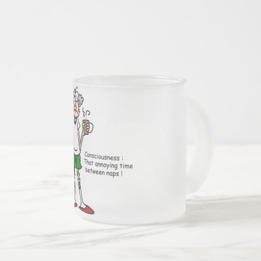 NaptimeのTシャツおよびギフトのGus フロストグラスマグカップ (正面右)