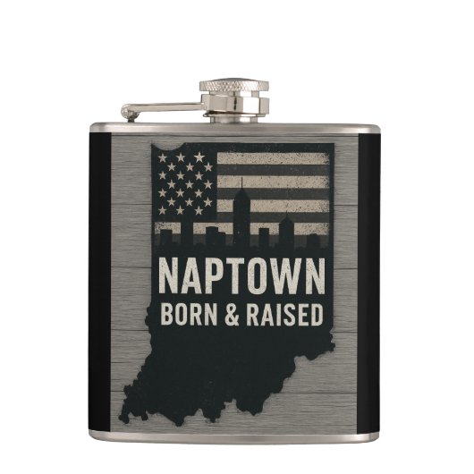 Naptown Born and Raised Flask フラスク (正面)