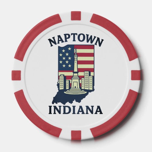 Naptown Indiana Monument Circle Poker Chip ポーカーチップ (正面)