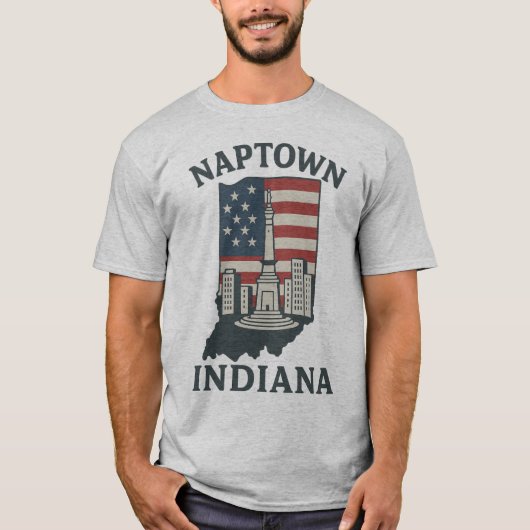 Naptown Indiana Monument Circle Tee Tシャツ (正面)