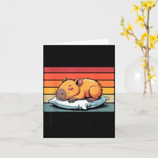 Napybara For Men Women Cute Capybara Sleeng Nap Lo カード (黄色い花)