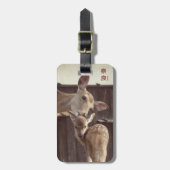 Nara, Japan - Sika Deer - Mother & Fawn ラゲッジタグ (正面縦)