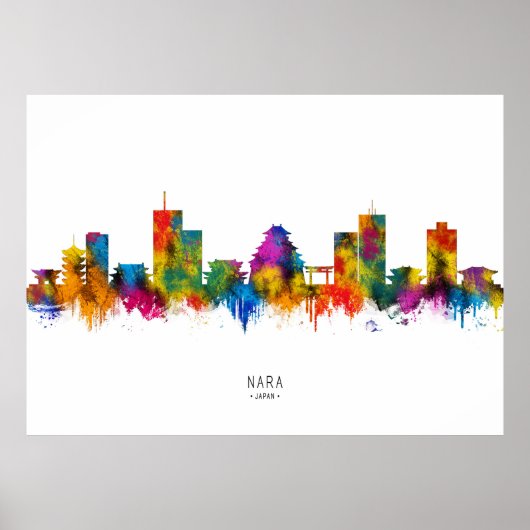 Nara Japan Skyline ポスター (正面)