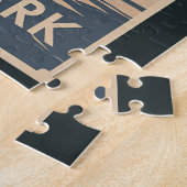 Nara Park Japan Deer Illustration Travel Art Retro ジグソーパズル (側面)