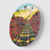 Naranjas de Valencia Painting by Alfred Fox ラージ壁時計 (傾斜)