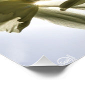 Narcissen die bloeien met een lente blauwe lucht ポスター (コーナー)