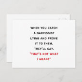 Narcissist Gaslighting ポストカード (正面/裏面)