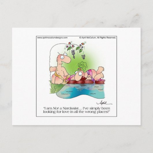 NARCISSIST WOMANポストカード（April McCallumより） ポストカード (正面)