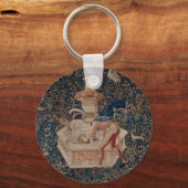 Narcissus at the Well, Medieval Tapestry キーホルダー (正面)