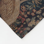 Narcissus at the Well, Medieval Tapestry フリースブランケット (角)