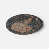 Narcissus at the Well, Medieval Tapestry ペーパープレート (アングル)