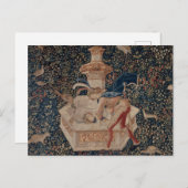 Narcissus at the Well, Medieval Tapestry ポストカード (正面/裏面)