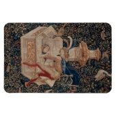 Narcissus at the Well, Medieval Tapestry マグネット (横)