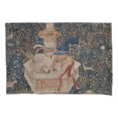 Narcissus at the Well, Medieval Tapestry 枕カバー (正面)