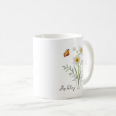 Narcissus Birth Month Flower コーヒーマグカップ (正面右)