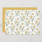 Narcissus Floral Botanical Note Card ノートカード (正面/裏面)