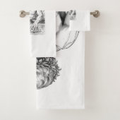 Narcissus Myth Minimalist Line Art Beach Towel バスタオルセット (インサイチュ)