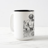 Narcissus Myth Minimalist Line Art Coffee Mug ツートーンマグカップ (正面左)