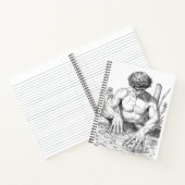 Narcissus Myth Minimalist Line Art Notebook ノートブック (内部)