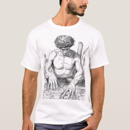 Narcissus Myth Minimalist Line Art T-Shirt Tシャツ