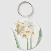 Narcissus, Pierre-Joseph Redouté, 1805 キーホルダー (裏面)