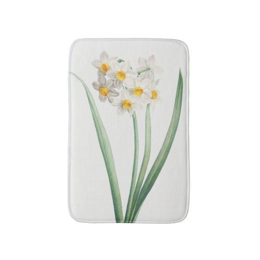 Narcissus, Pierre-Joseph Redouté, 1805 バスマット (正面縦)