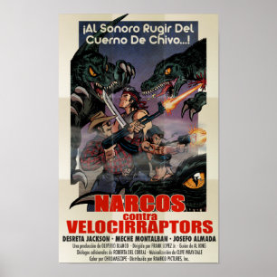 Narcos対Velocirraptors ポスター